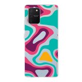 PrintiFy Samsung Galaxy S10 Lite ile Uyumlu Kapak Renkli Desen A Kırmızı Tasarımlı 1mm Fit Şeffaf Silikon Kılıf