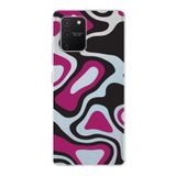 PrintiFy Samsung Galaxy S10 Lite ile Uyumlu Kapak Renkli Desen D Siyah Tasarımlı 1mm Fit Şeffaf Silikon Kılıf