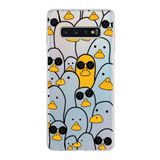 PrintiFy Samsung Galaxy S10 Plus ile Uyumlu Kapak Duck Tasarımlı 1mm Fit Şeffaf Silikon Kılıf