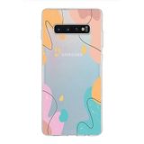 PrintiFy Samsung Galaxy S10 Plus ile Uyumlu Kapak Karışık Renkler Tasarımlı 1mm Fit Şeffaf Silikon Kılıf