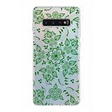 PrintiFy Samsung Galaxy S10 Plus ile Uyumlu Kapak Nostalji Desen - A Tasarımlı 1mm Fit Şeffaf Silikon Kılıf