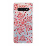 PrintiFy Samsung Galaxy S10 Plus ile Uyumlu Kapak Nostalji Desen - E Tasarımlı 1mm Fit Şeffaf Silikon Kılıf