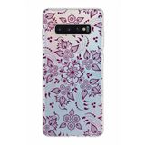 PrintiFy Samsung Galaxy S10 Plus ile Uyumlu Kapak Nostalji Desen - F Tasarımlı 1mm Fit Şeffaf Silikon Kılıf