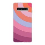 PrintiFy Samsung Galaxy S10 Plus ile Uyumlu Kapak Renk Cümbüşü F Pembe Tasarımlı 1mm Fit Şeffaf Silikon Kılıf