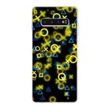 PrintiFy Samsung Galaxy S10 Plus ile Uyumlu Kapak Semboller Tasarımlı 1mm Fit Şeffaf Silikon Kılıf