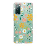 PrintiFy Samsung Galaxy S20 FE ile Uyumlu Kapak Çiçek Tasarımlı 1mm Fit Şeffaf Silikon Kılıf