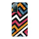PrintiFy Samsung Galaxy S20 FE ile Uyumlu Kapak Labirent Grafiti Tasarımlı 1mm Fit Şeffaf Silikon Kılıf
