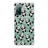 PrintiFy Samsung Galaxy S20 FE ile Uyumlu Kapak Panda Tasarımlı 1mm Fit Şeffaf Silikon Kılıf