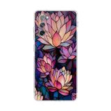 PrintiFy Samsung Galaxy S20 FE ile Uyumlu Vitray Sessiz Lotus Tasarımlı Şeffaf Silikon Kılıf