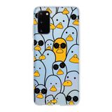 PrintiFy Samsung Galaxy S20 ile Uyumlu Kapak Duck Tasarımlı 1mm Fit Şeffaf Silikon Kılıf