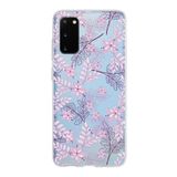 PrintiFy Samsung Galaxy S20 ile Uyumlu Kapak Floral Pudra Tasarımlı 1mm Fit Şeffaf Silikon Kılıf