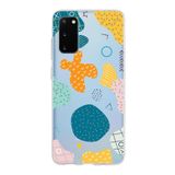 PrintiFy Samsung Galaxy S20 ile Uyumlu Kapak Geometrik Şekiller Tasarımlı 1mm Fit Şeffaf Silikon Kılıf