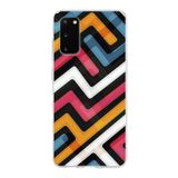 PrintiFy Samsung Galaxy S20 ile Uyumlu Kapak Labirent Grafiti Tasarımlı 1mm Fit Şeffaf Silikon Kılıf