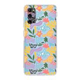 PrintiFy Samsung Galaxy S20 ile Uyumlu Kapak Memphis Desen - 2 Tasarımlı 1mm Fit Şeffaf Silikon Kılıf