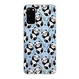 PrintiFy Samsung Galaxy S20 ile Uyumlu Kapak Panda Tasarımlı 1mm Fit Şeffaf Silikon Kılıf