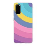 PrintiFy Samsung Galaxy S20 ile Uyumlu Kapak Renk Cümbüşü B Mor Tasarımlı 1mm Fit Şeffaf Silikon Kılıf