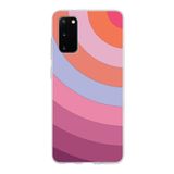 PrintiFy Samsung Galaxy S20 ile Uyumlu Kapak Renk Cümbüşü F Pembe Tasarımlı 1mm Fit Şeffaf Silikon Kılıf