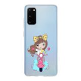 PrintiFy Samsung Galaxy S20 ile Uyumlu Kapak Vespagirl Tasarımlı 1mm Fit Şeffaf Silikon Kılıf