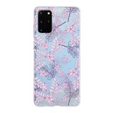 PrintiFy Samsung Galaxy S20 Plus ile Uyumlu Kapak Floral Pudra Tasarımlı 1mm Fit Şeffaf Silikon Kılıf