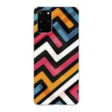 PrintiFy Samsung Galaxy S20 Plus ile Uyumlu Kapak Labirent Grafiti Tasarımlı 1mm Fit Şeffaf Silikon Kılıf