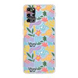 PrintiFy Samsung Galaxy S20 Plus ile Uyumlu Kapak Memphis Desen - 2 Tasarımlı 1mm Fit Şeffaf Silikon Kılıf