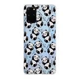 PrintiFy Samsung Galaxy S20 Plus ile Uyumlu Kapak Panda Tasarımlı 1mm Fit Şeffaf Silikon Kılıf