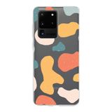 PrintiFy Samsung Galaxy S20 Ultra ile Uyumlu Kapak Grunge Tasarımlı 1mm Fit Şeffaf Silikon Kılıf