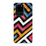 PrintiFy Samsung Galaxy S20 Ultra ile Uyumlu Kapak Labirent Grafiti Tasarımlı 1mm Fit Şeffaf Silikon Kılıf