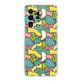 PrintiFy Samsung Galaxy S20 Ultra ile Uyumlu Kapak Memphis Desen - 3 Tasarımlı 1mm Fit Şeffaf Silikon Kılıf