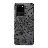 PrintiFy Samsung Galaxy S20 Ultra ile Uyumlu Kapak Nostalji Desen - B Tasarımlı 1mm Fit Şeffaf Silikon Kılıf