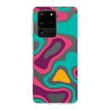 PrintiFy Samsung Galaxy S20 Ultra ile Uyumlu Kapak Renkli Desen A Kırmızı Tasarımlı 1mm Fit Şeffaf Silikon Kılıf