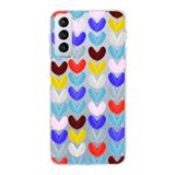 PrintiFy Samsung Galaxy S21 Plus ile Uyumlu 1mm Slim Fit Water Color 1 Baskılı Şeffaf Kılıf