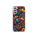 PrintiFy Samsung Galaxy S21 Plus ile Uyumlu Düşlerin Dansı serisi Çiçeklerin Dansı Tasarımlı Uv Baskılı Köşe Korumalı Antişok Kılıf