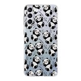 PrintiFy Samsung Galaxy S21 Plus ile Uyumlu Kapak Panda Tasarımlı 1mm Fit Şeffaf Silikon Kılıf