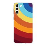 PrintiFy Samsung Galaxy S21 Plus ile Uyumlu Kapak Renk Cümbüşü A Kırmızı Tasarımlı 1mm Fit Şeffaf Silikon Kılıf