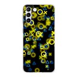 PrintiFy Samsung Galaxy S21 Plus ile Uyumlu Kapak Semboller Tasarımlı 1mm Fit Şeffaf Silikon Kılıf