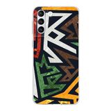 PrintiFy Samsung Galaxy S21 Plus ile Uyumlu Kapak Soyut Grafiti Tasarımlı 1mm Fit Şeffaf Silikon Kılıf