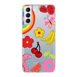 PrintiFy Samsung Galaxy S21 Plus ile Uyumlu Water Color 5 Kamera Korumalı Şeffaf Kılıf