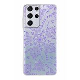 PrintiFy Samsung Galaxy S21 Ultra ile Uyumlu Kapak Nostalji Desen - D Tasarımlı 1mm Fit Şeffaf Silikon Kılıf