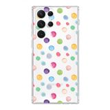 PrintiFy Samsung Galaxy S21 Ultra ile Uyumlu Water Color 6 Kamera Korumalı Şeffaf Kılıf