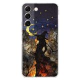 PrintiFy Samsung Galaxy S22 ile Uyumlu Vitray Cadı Saati Tasarımlı Şeffaf Silikon Kılıf