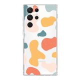 PrintiFy Samsung Galaxy S22 Ultra ile Uyumlu Kapak Grunge Tasarımlı 1mm Fit Şeffaf Silikon Kılıf