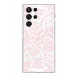 PrintiFy Samsung Galaxy S22 Ultra ile Uyumlu Kapak Nostalji Desen - C Tasarımlı 1mm Fit Şeffaf Silikon Kılıf