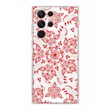 PrintiFy Samsung Galaxy S22 Ultra ile Uyumlu Kapak Nostalji Desen - E Tasarımlı 1mm Fit Şeffaf Silikon Kılıf