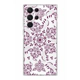 PrintiFy Samsung Galaxy S22 Ultra ile Uyumlu Kapak Nostalji Desen - F Tasarımlı 1mm Fit Şeffaf Silikon Kılıf