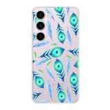 PrintiFy Samsung Galaxy S23 Plus ile Uyumlu 1mm Slim Fit Nazar Boncuğu 3 Baskılı Şeffaf Kılıf