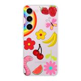 PrintiFy Samsung Galaxy S23 Plus ile Uyumlu 1mm Slim Fit Water Color 5 Baskılı Şeffaf Kılıf