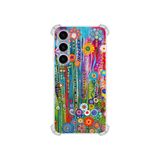 PrintiFy Samsung Galaxy S23 Plus ile Uyumlu Düşlerin Dansı serisi Folklorik Bahçe Tasarımlı Uv Baskılı Köşe Korumalı Antişok Kılıf