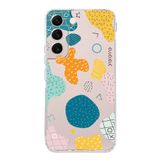 PrintiFy Samsung Galaxy S23 Plus ile Uyumlu Kapak Geometrik Şekiller Tasarımlı 1mm Fit Şeffaf Silikon Kılıf