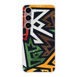 PrintiFy Samsung Galaxy S23 Plus ile Uyumlu Kapak Soyut Grafiti Tasarımlı 1mm Fit Şeffaf Silikon Kılıf